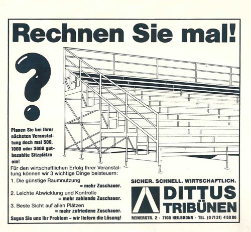 Anzeige Dittus Tribünen