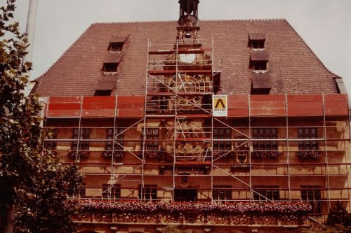 Gerüst Rathaus Heilbronn
